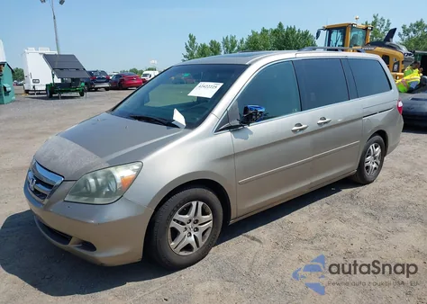 2005 Honda Odyssey Ex-L из США, поврежденный, VIN 5FNRL38755B107829